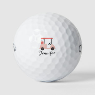 Balles De Golf Cadeau d'anniversaire chariot de golf rose personn