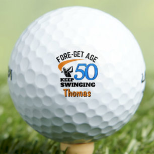 Balles De Golf Cadeau d'anniversaire drôle de 50 ans pour collègu