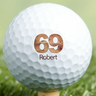Balles De Golf Cadeau de 69e anniversaire Papy Bois 69 Nom person