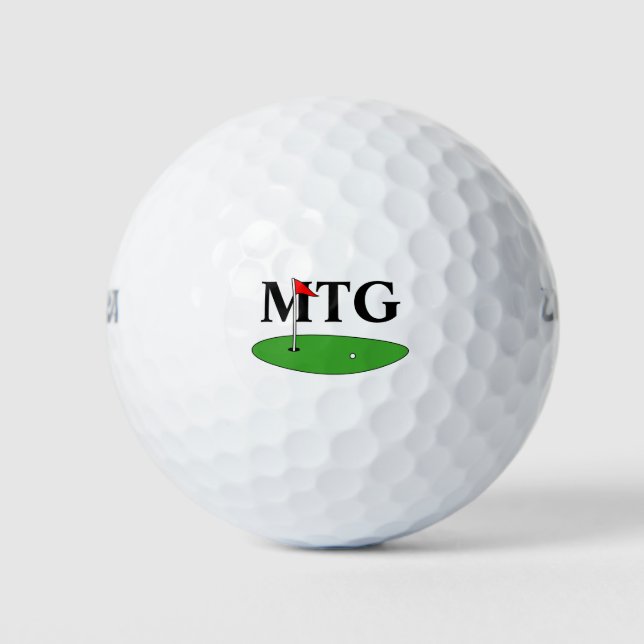 Balles De Golf Cadeau de golf monogramme personnalisé pour golfeu (Devant)