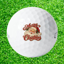 Cadeau de golf Santa vintage