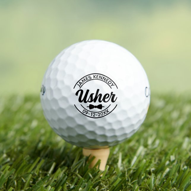 Balles De Golf Cadeau de mariage personnalisé Usher élégant (T-shirt Insitu)