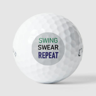 Balles De Golf Cadeau drôle de golf – Swinguez, jurez, répétez