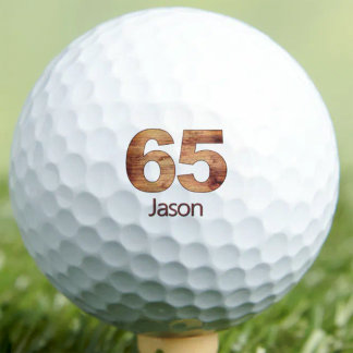 Balles De Golf Cadeau Frère 65e Anniversaire Bois 65 Nom Personna