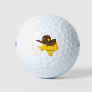 Balles De Golf Cadeau Hilarié Texas Cowboy Emoji