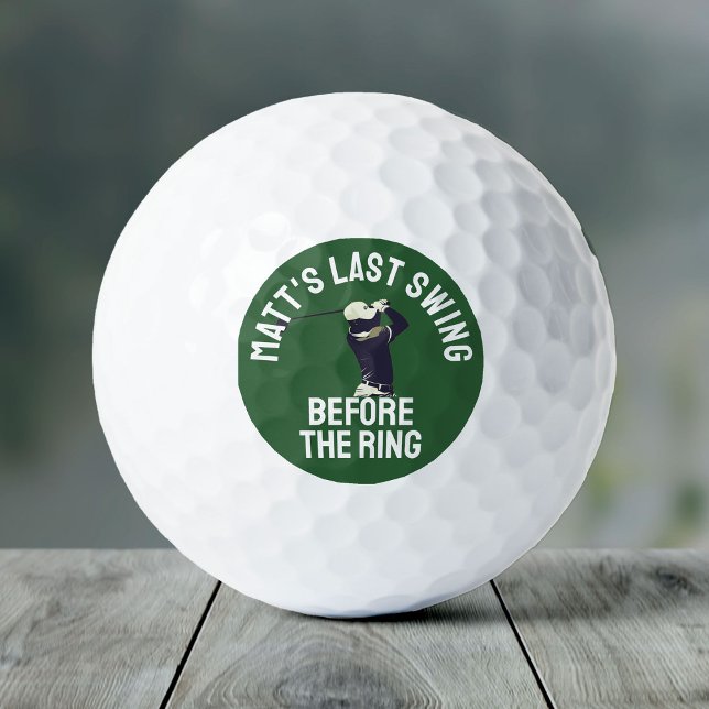 Balles De Golf Cadeau personnalisé pour l'enterrement de vie de g (Créateur téléchargé)