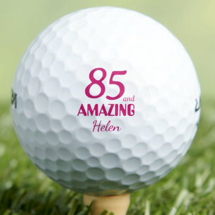 Balles De Golf Cadeau pour 85e anniversaire - 85 ans et rose incr