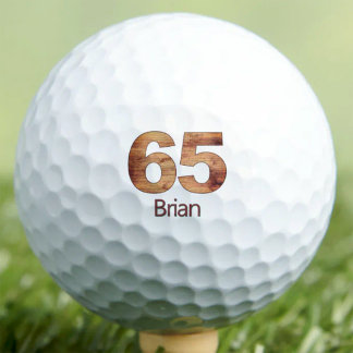 Balles De Golf Cadeau pour mari 65 ans en bois personnalisé 65 an