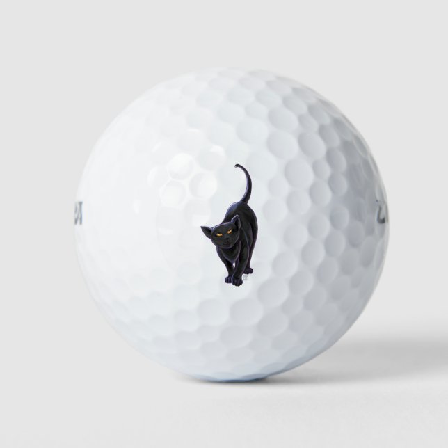 Balles De Golf Cadeaux et accessoires de chat noir (Devant)