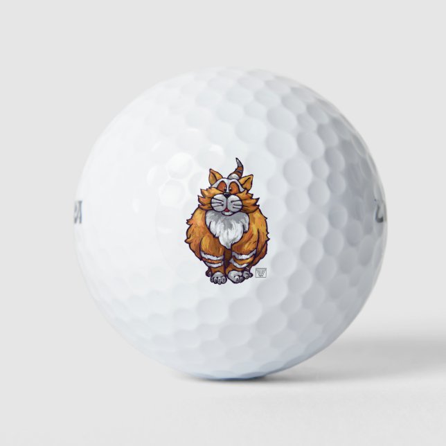 Balles De Golf Cadeaux et accessoires de chats de gingembre (Devant)