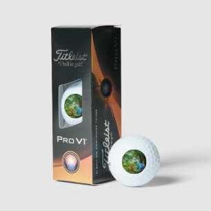 Balles De Golf Cadre tropical luxuriant de SlipperyJoe's rhinocer