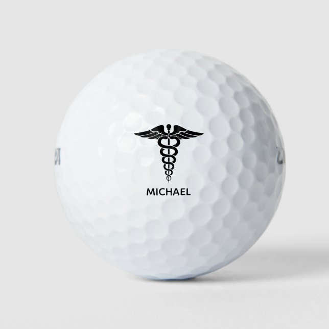 Balles De Golf Caducée Médicale personnalisée (Devant)