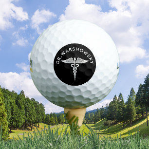 Balles De Golf Caduceus Médicale Snake Cadeau personnel pour le d