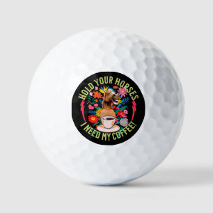 Balles De Golf Café drôle de cheval amateur d'humour
