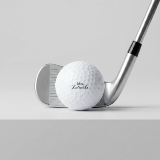 Balles De Golf Calligraphie minimaliste de script fantaisie