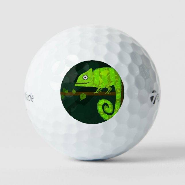 Balles De Golf Caméléon vert mignon (Recto)