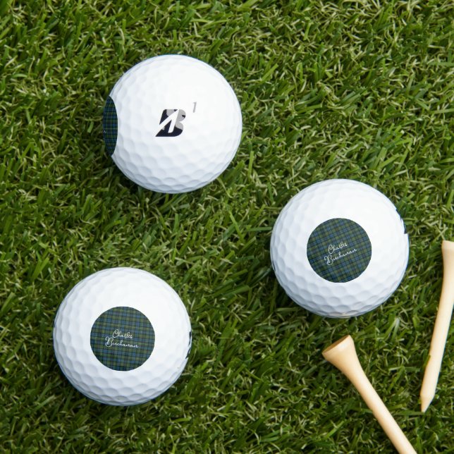 Balles De Golf Campbell Argyll Original Tartan écossais (Herbe in situ)