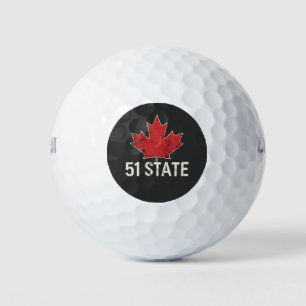 Balles De Golf Canada 51e État Trump Drapeau américain et canadie