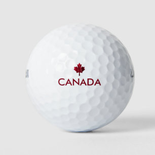 Balles De Golf Canada et Feuille d'érable rouge