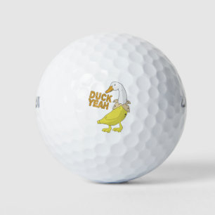 Balles De Golf Canard Ouais Funny Banana Canard Kawaii Illustrati