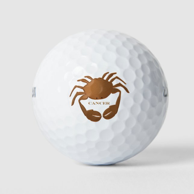 Balles De Golf Cancer Crabe Zodiac (Devant)