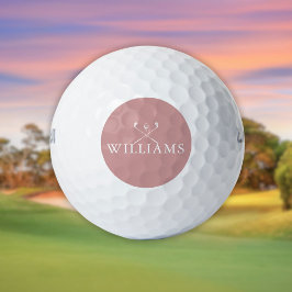 Balles De Golf Canons de golf personnalisés avec nom Rose Poussié