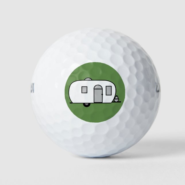 Balles De Golf caravane vintage classique arrondie (Devant)