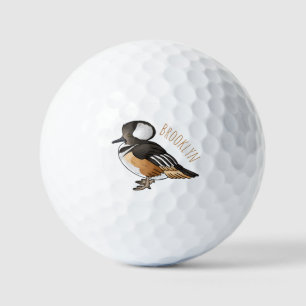 Balles De Golf Caricature à capuchon d'oiseau marchand