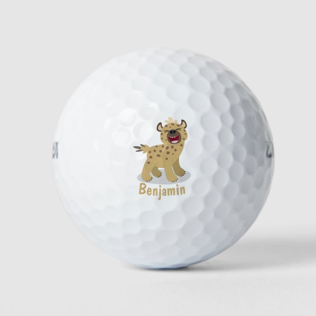Balles De Golf Caricature amusante hyena riant illustration (Devant)