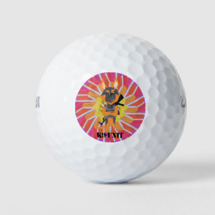 Balles De Golf Caricature berger allemande K9 conception de chien
