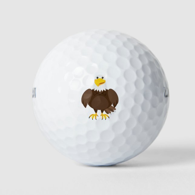 Balles De Golf Caricature d'aigle (Devant)