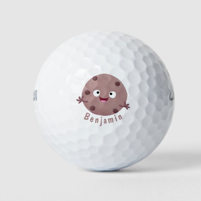 Balles De Golf Caricature de biscuit à puce en chocolat (Devant)