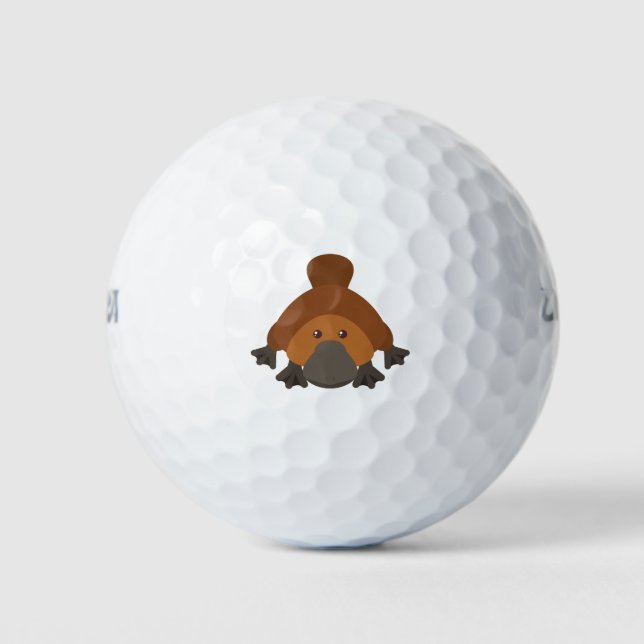 Balles De Golf Caricature de Cute platypus (Devant)