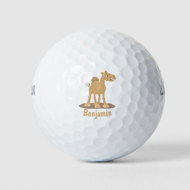 Balles De Golf Caricature de dromadaire joyeux et souriant (Devant)