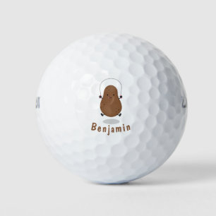 Balles De Golf Caricature de la corde de saut de pomme de terre t