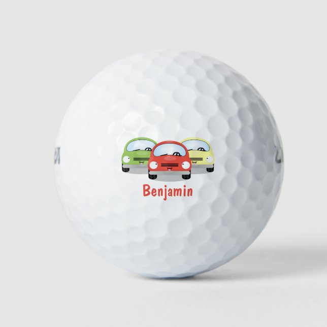 Balles De Golf Caricature de voitures Cute kawaii (Devant)