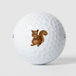 Balles De Golf Caricature d'écureuil mignon