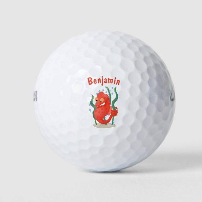 Balles De Golf Caricature d'hippocampe pygmée (Devant)