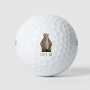 Balles De Golf Caricature en élasmère de rhinocéros laineux