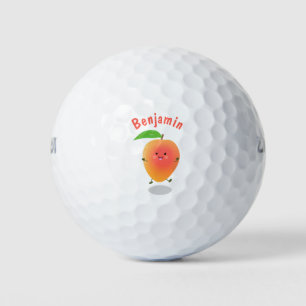 Balles De Golf Caricature jaune mangue mignonne