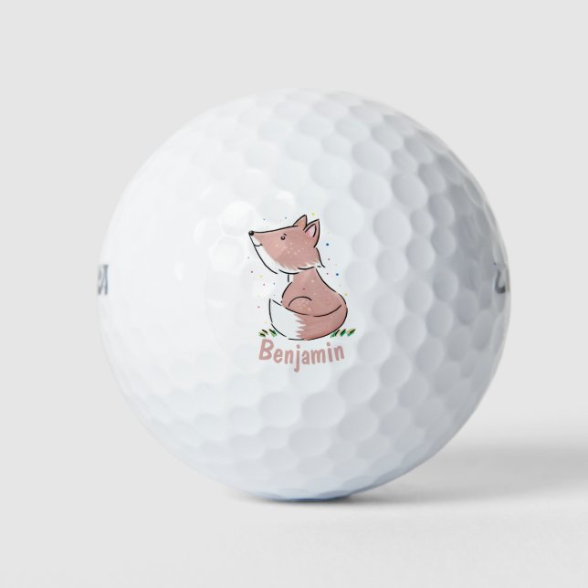 Balles De Golf Caricature pour bébé renard (Devant)