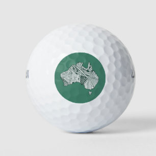 Balles De Golf Carte d'art couleur Australie personnalisée