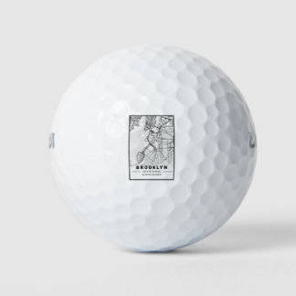 Balles De Golf Carte de la ville lumineuse de Brooklyn