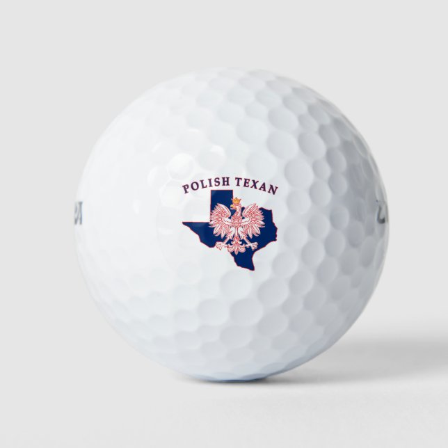 Balles De Golf Carte de l'aigle texan polonais (Devant)
