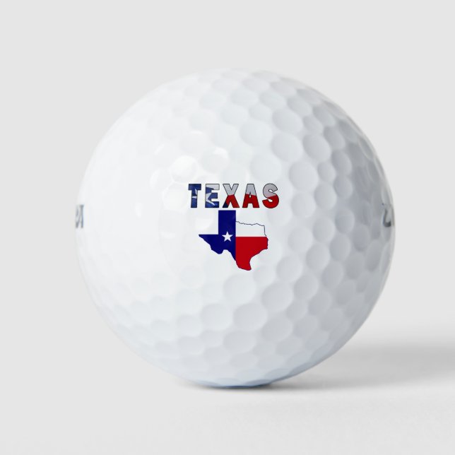 Balles De Golf Carte des drapeaux avec le Texas (Devant)