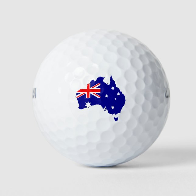 Balles De Golf Carte du drapeau australien (Devant)