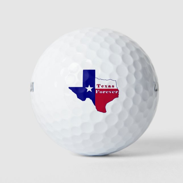 Balles De Golf Carte du drapeau Texas Forever (Devant)