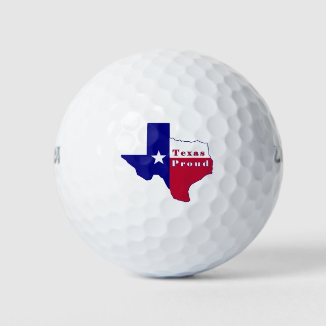 Balles De Golf Carte du Texas Proud (Devant)