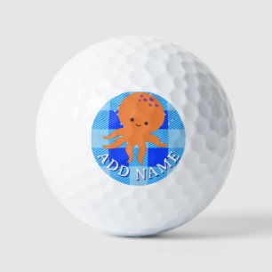 Balles De Golf Carton bleu bleu plaqué Nom personnalisé