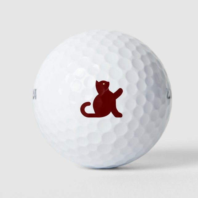 Balles De Golf Cat dit bonjour (Devant)